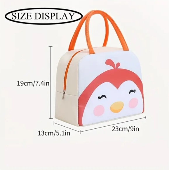 Cow Pink Kid's Lunchbag NIP Insulated Zipper - Picture 3 of 3